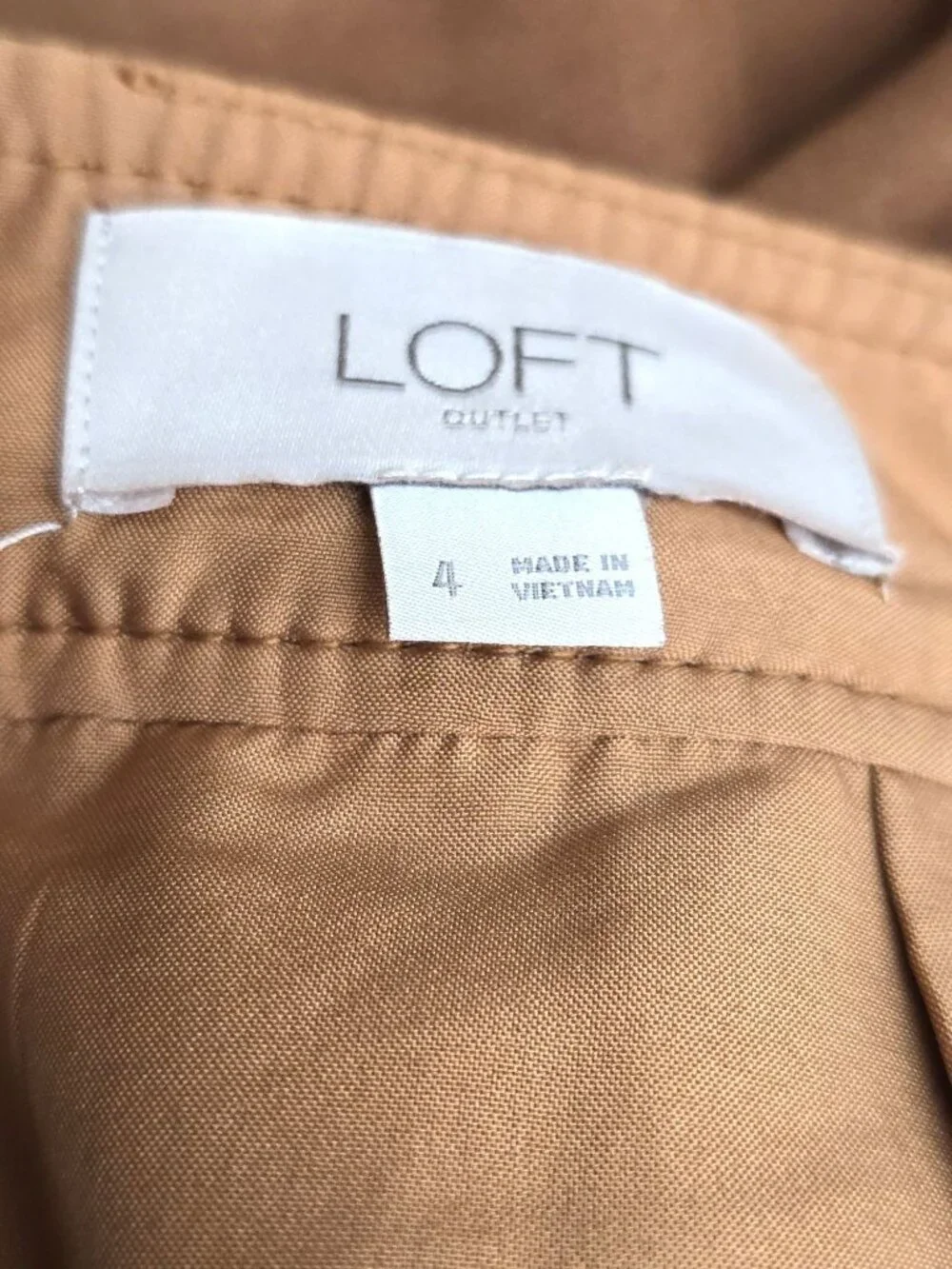 LOFT Suede Brown Pencil Skirt Western Cowboy Women Size 4